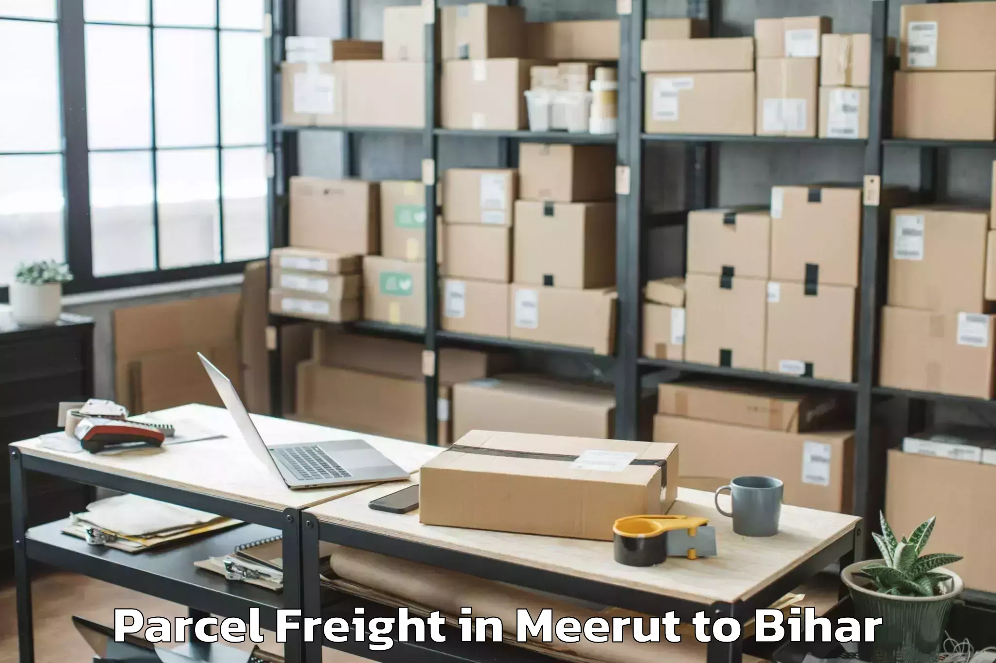 Efficient Meerut to Balmiki Nagar Parcel Freight